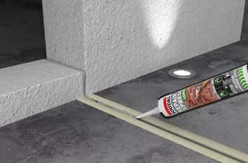 Opvullen van voegen en scheuren in beton