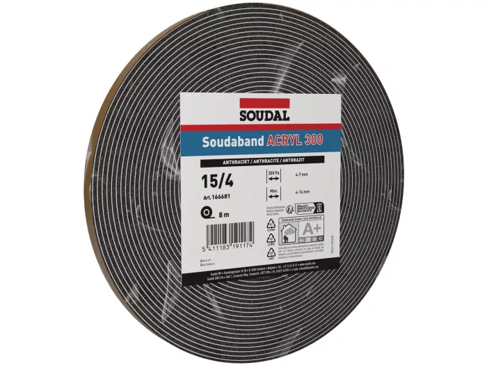 Soudaband Acryl 300 10/2mm Antratsiit