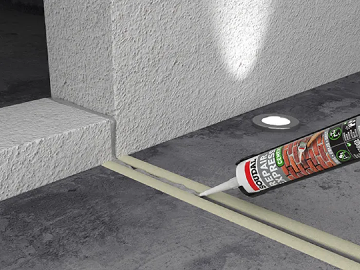 Opvullen van voegen en scheuren in beton